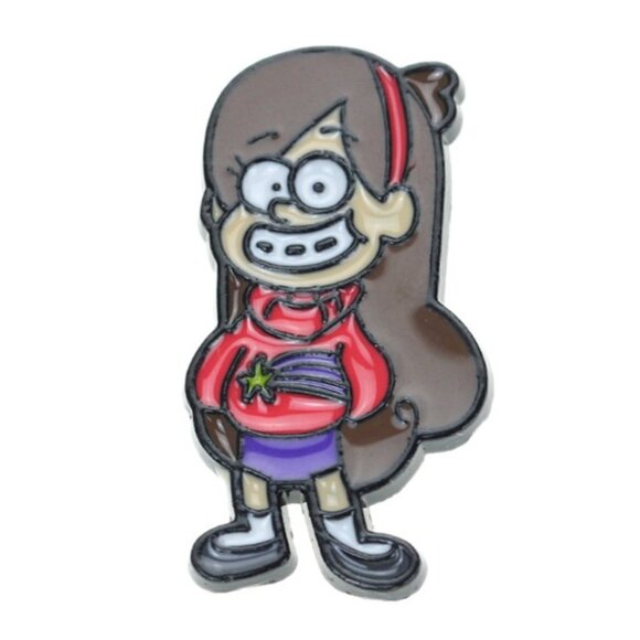 Jewelry - Cute Cartoon Girl Enamel Pin – Smiling Character Lapel Pin